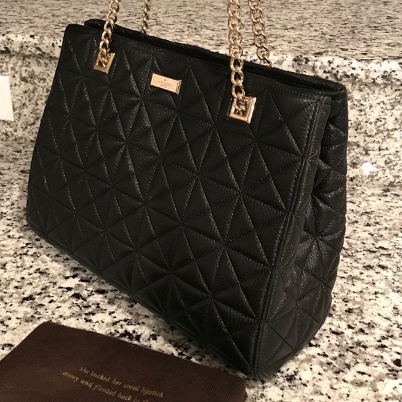 ✨SOLD!✨♠️Kate Spade NEW! Large Quilted Leather Bag - Picture 2 of 8